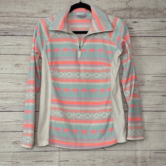 Columbia 80's Inspired Quarter Zip Fleece Pullover Medium - Picture 1 of 7